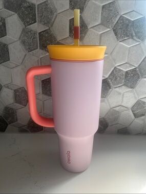 Owala 40oz Tall Travel Mug with Straw - Pastel Pink & Yellow
